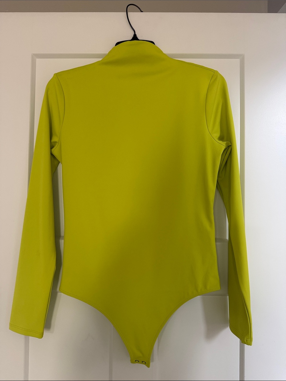 Express High Compression Neon Lime Long Sleeve Bodysuit